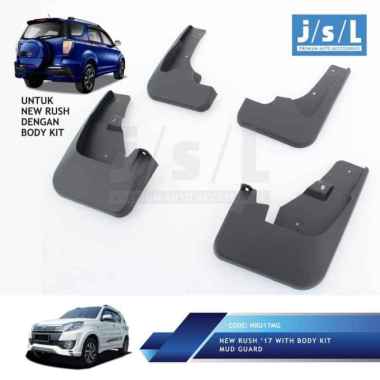 JSL Karpet Lumpur Mud Guard Body Kit Mobil for New Rush/ Terios BLACK