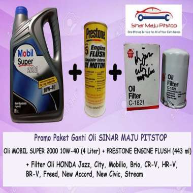 Paket Ganti Oli HONDA JAZZ & JAZZ RS - HONDA CITY & ALL NEW CITY - MOBIL SUPER 10W-40 SN Original Si