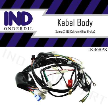 IND Onderdil Cabel Body Set Motor for Honda Supra X 100 Roda Depan Cakram HItam