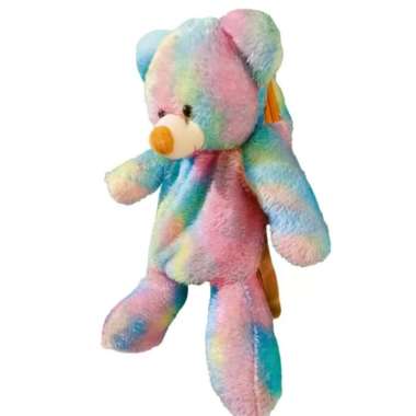 Tas Ransel Boneka Beruang Selempang Teddy Bear Rainbow