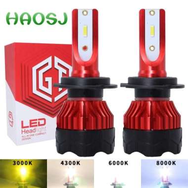 HAOSJ Lampu Mobil LED ZES Headlight 12000LM 55W 6000K H11 12V 2 PCS -