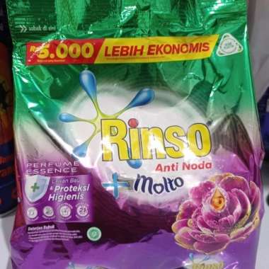 Promo Harga RINSO Anti Noda Deterjen Bubuk + Molto Purple Perfume Essence 240 gr - Blibli