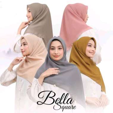 Bella square hijab segi empat polos kerudung segi empat pupus