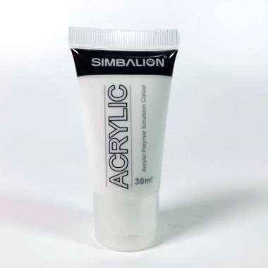 Cat Acrylic Akrilik Simbalion NAC 30 ml, Cat lukis Putih