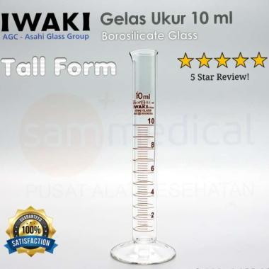 IWAKI Pyrex Gelas Ukur Measuring Cylinder Gelas Takar - 10 ml