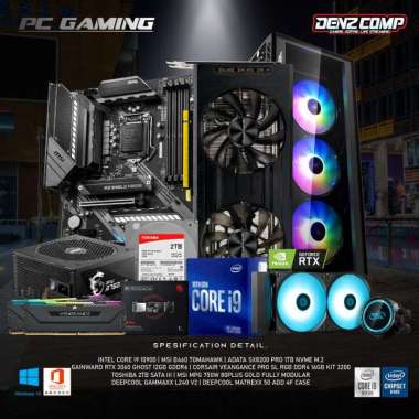 GAMING PC - INTEL CORE I9 10900 (RTX3060 12GB) RAM 16GB - SSD1TB+HDD2T