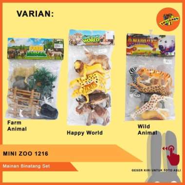 MINI ZOO 1216 - Mainan Binatang Set Farm Animal