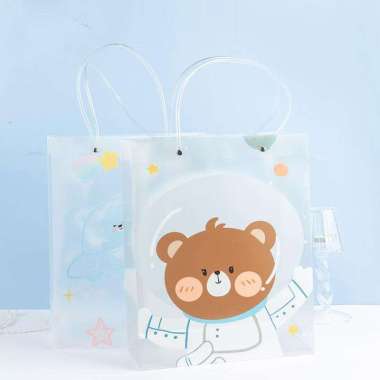 Tas PVC Character Aero Space Premium Gift Bag Besar Bear Astronot
