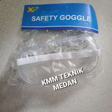 SAFETY GOOGLES PLASTIK STRAP KARET KACAMATA PELINDUNG HIGIENIS KARET