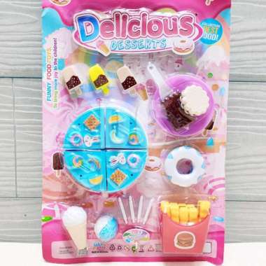 MAINAN EDUKATIFK KUE TART DELICIOUSE DISSERTS SNI  / mainan EDUKASI anak kue tart DONUT / mainan ana