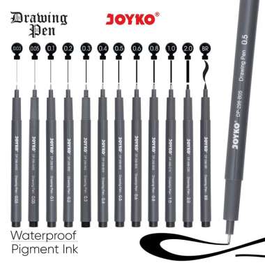 Drawing Pen Pena Gambar Joyko DP-298 1 Pcs Waterproof Pigment Ink BR