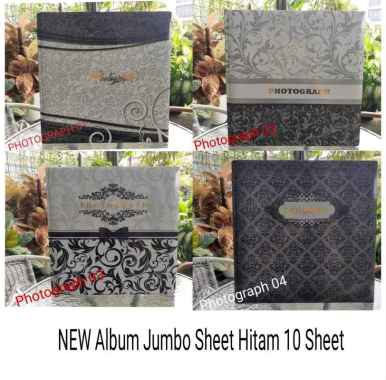 Album Foto Jumbo 10 Sheet Hitam Magnetik (10R/3R/4R Bisa Muat 120 Foto)