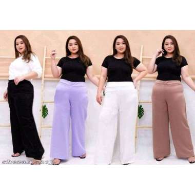 Celana kulot cubit wanita scuba standar - super jumbo XXL random warna