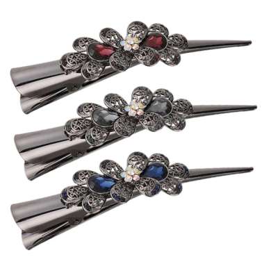 2PCS Elegant Full Crystal Hair Clips Rhinestone Hair Clamp Claw Headwear Pin 2PCS Elegant Full Crystal Hair Clips Rhinestone Hair Clamp Claw Headwear Pin