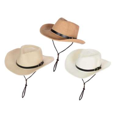 Promo 2x Foldable Summer Straw Hat 
