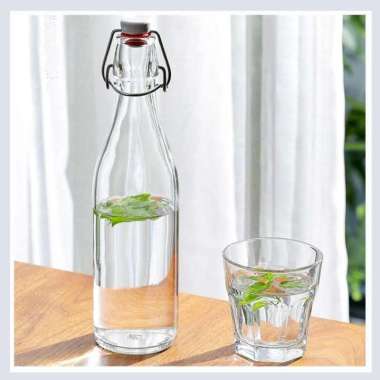 Botol Beling Kaca Tutup Kait Swing Lid Kedap Udara 1 Liter 250 ml 1 liter