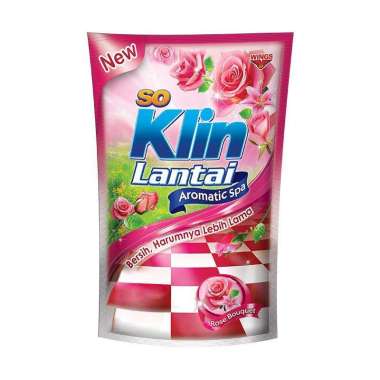 Promo Harga SO KLIN Pembersih Lantai Merah Rose Bouquet 400 ml - Blibli