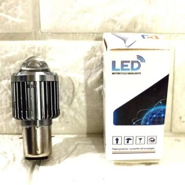 Lampu LED LASER Utama Motor Mobil H6 2 Warna Putih Kuning AC DC