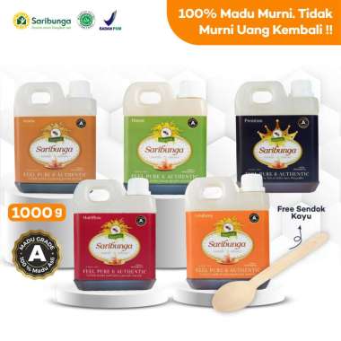 Madu Saribunga - Madu Asli 1kg - Madu Asli 100% Tanpa Campuran Akasia Carpa