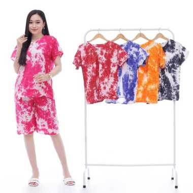 Setelan kulot standar 147.500 dapat 5 motif ld.100 dada kancing bahan rayon. motif & warna acak XL