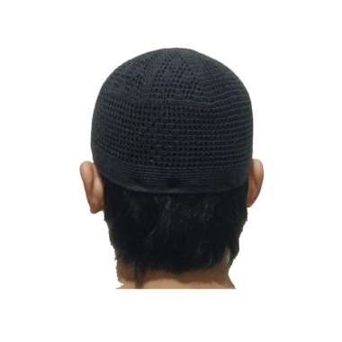 Peci Kopiah Rajut Yaman Madinah Handmode Hitam