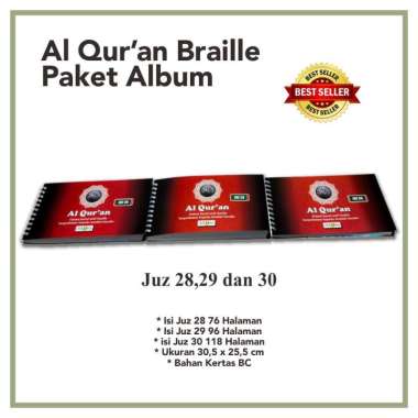 Al Quran Braille /Album Khusus Juz 28 Juz 29 Juz 30 Terpopuler Putih