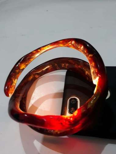 gelang akar bahar merah kristal hk 017 MERAH