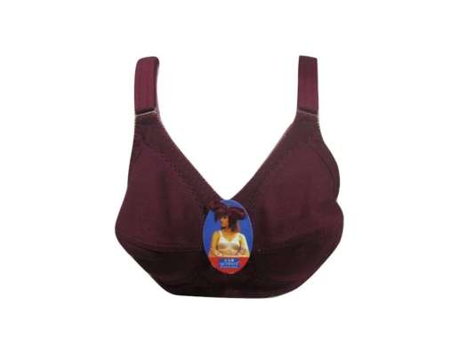 Kusumawardani Bra / BH Wanita Queenie Sister Polos Big Cup Tanpa Kawat Tanpa Busa Maroon 36C