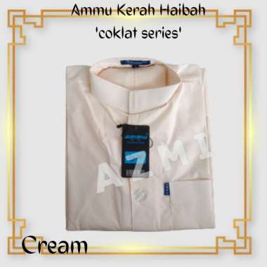 Promo Baju Koko Ammu Haibah Dewasa Original Coklat Cream Termurah!!! L
