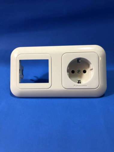 STOP KONTAK + FRAME SERI 2 GANG PANASONIC. WEJP 11312-7