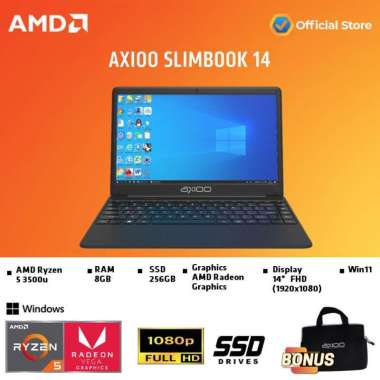 AXIOO SLIMBOOK 14 - RYZEN 5 3500 8GB 256SSD VEGA8 14.0FHD W10PRO GREY NO BUNDLING