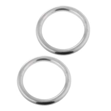 2pcs 316 Stainless Steel 5x 30mm Welded Seamless O Ring Diving Boat Hardware 