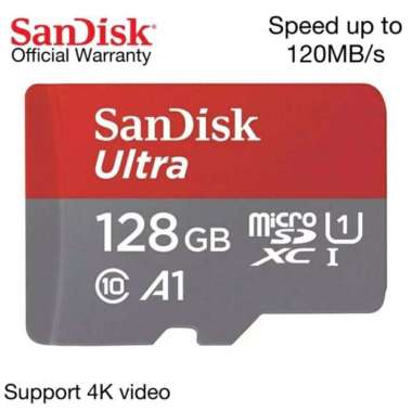 SanDisk MMC MicroSD Ultra A1 128GB 120MB/s Original Memory Card