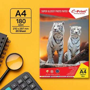 Stationery Eprint Kertas Foto Glossy Photo Paper Alumunium Pack A4 180 gsm