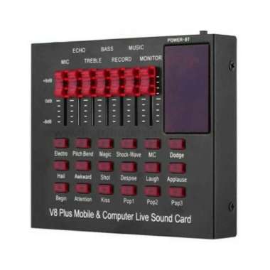 Soundcard External V8 Plus Mixer Recording Digital Audio Bluetooth USB