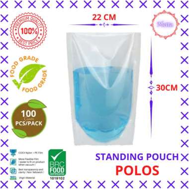 Standing Pouch 22 x 30 cm 2 Ltr - Plastik Vakum Sealer - 100PCS/PAK