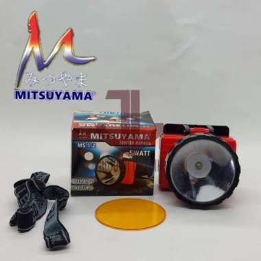MITSUYAMA SENTER KEPALA LED 5 WATT MS-112 + LENSA KUNING BATERAI