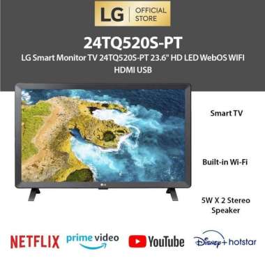 LG 24TQ520S-PT Smart Monitor LED TV 24-Inch WIFI HDMI USB