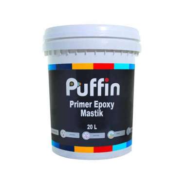 Puffin Mastik Epoxy Primer Surfacer Cat Dasar Besi [Ukuran 20 kg-sett] Grey JABODETABEK