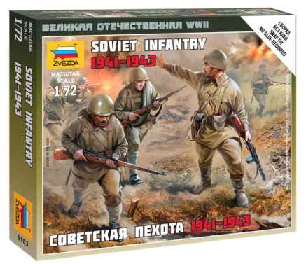 Figure Soviet infantry 1941-1945 Skala 1:72 Zvezda