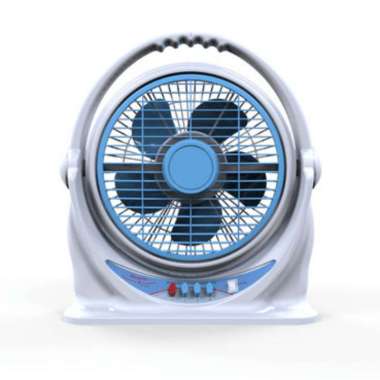 Jagemart - Maspion Kipas Angin Box Fan Biru 10 inch (JF 122) Kipas Angin Duduk Kotak Pendingin Ruang
