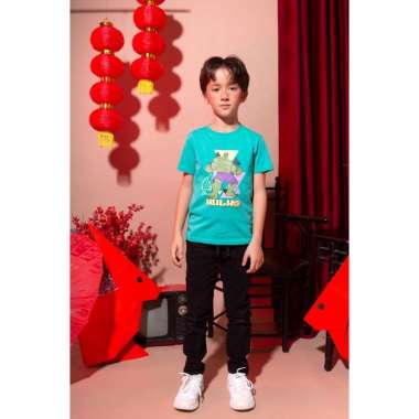 Little X∙eight Boy Thevan T-Shirt 7-8 tahun Hijau