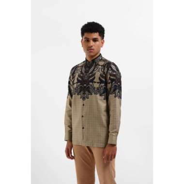MANZONE Kemeja Batik Shanghai Lengan Panjang DIRATAMA - KHAKI S