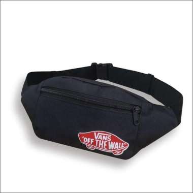 Pege 8851 - Tas Waistbag Selempang Bahu Oval pria Tas Pinggang Polos Hitam