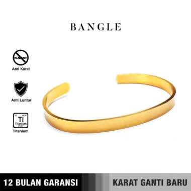 Emrys NEW BANGLE Titanium Real Anti Karat Gelang Titanium Pria Wanita gold