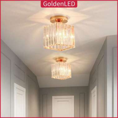 Cod Led Lampu Plafon Ceiling Kristal Kotak Modern Crystal Lampu Lorong