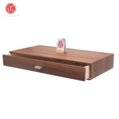 DEcTionS Meja Rias Gantung Dinding 60x30x9cm Laci Minimalis Kunci Coklat-Biasa