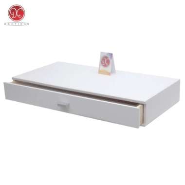 DEcTionS Meja Rias Gantung Dinding 60x30x9cm Laci Minimalis Kunci Putih-Biasa