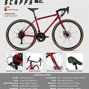 Sepeda Balap Roadbike Genio Scappa 700C Road Bike Gravel by United