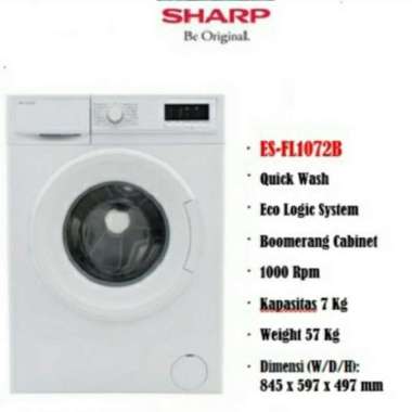 Mesin cuci sharp ES-FL1072B Front loading 7 kg ES-FL1072